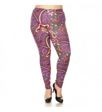 Womens Plus Legging Floral Print