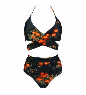 COCOSHIP Tangerine Ruching Bathing Swimsuit