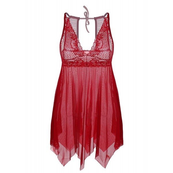 ADORNEVE Irregular Sleepwear Halter Nightgown