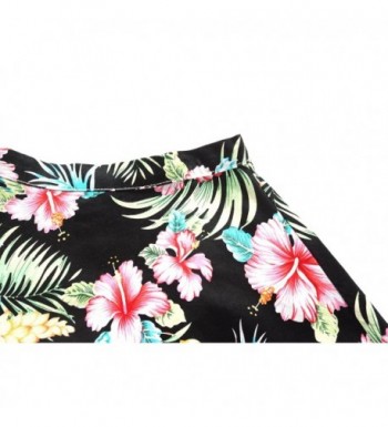 Women's Hawaiian Skirt Hibiscus Casual Flared A-Line Short Skirt ...