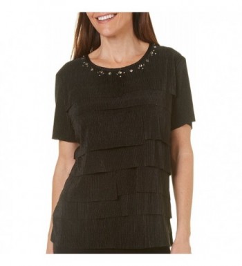 Alfred Dunner Womens Tiered Shirt