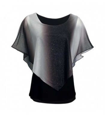 eVogues Layered Poncho Glitter Detail