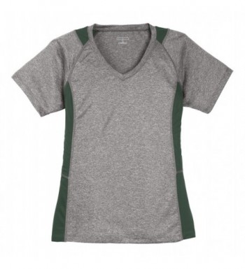 Womens Colorblock V Neck Workout Forest