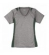 Womens Colorblock V Neck Workout Forest