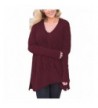 SheShy Knitted Sweater Pullovers Burgundy