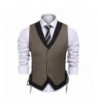 JINIDU V Neck Wedding Casual Waistcoat