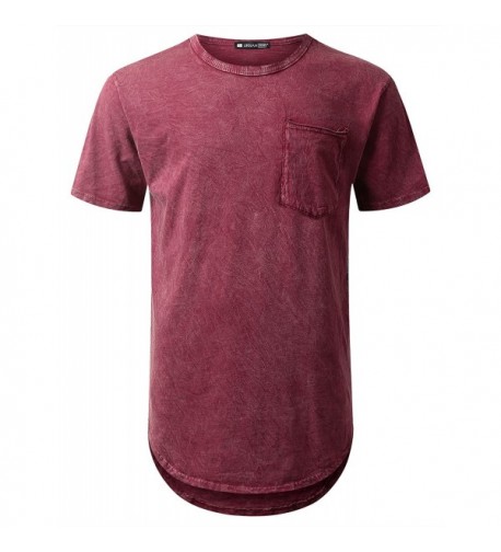 URBANTOPS Hipster Longline T shirt BURGUNDY