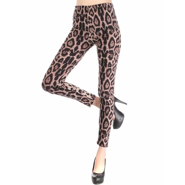 Womens Ultra Soft Best Printed Brush Fashion Leggings - Leopard ...