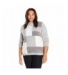 Alfred Dunner Womens Sweater Silver