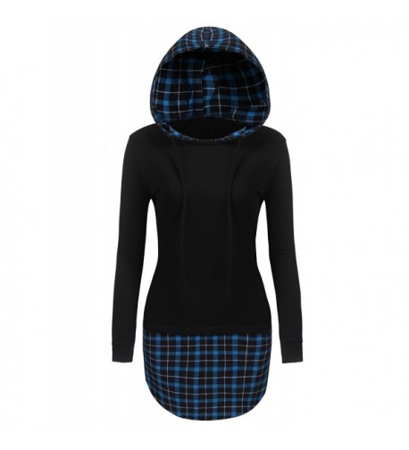 Soteer Womens Sweatshirt Checkered Pullover