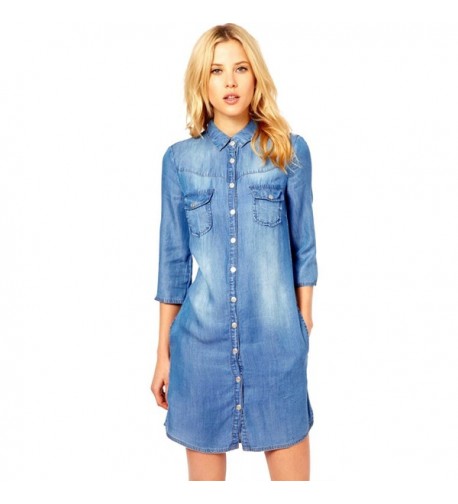 Escalier Women Chambray Casual Button Down