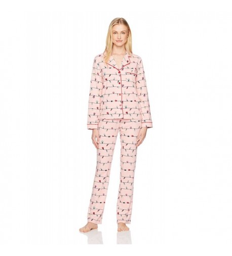 Mae Womens Collar Pajama Festive