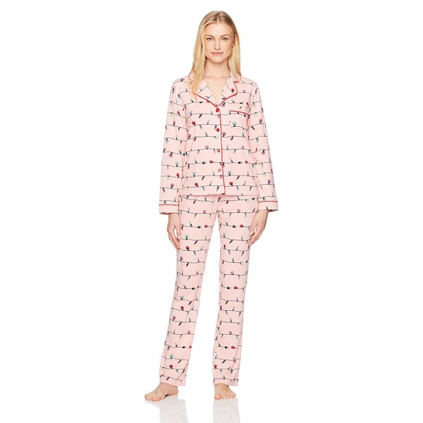 Mae Womens Collar Pajama Festive