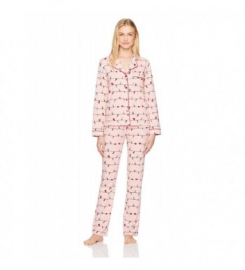 Mae Womens Collar Pajama Festive