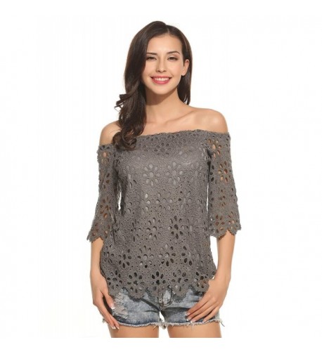 Zeagoo Womens Shoulder Sleeve Crochet