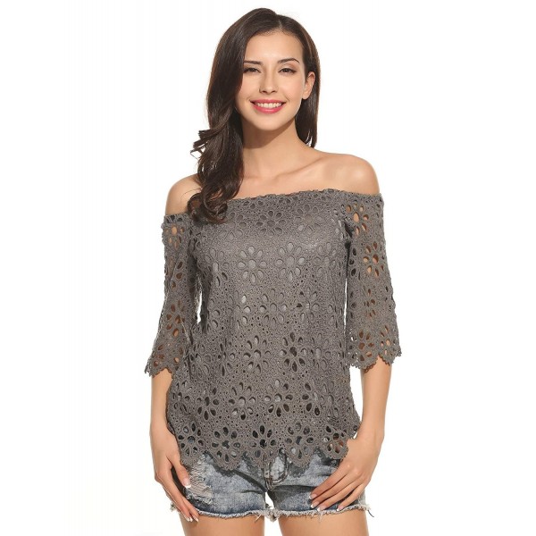 Zeagoo Womens Shoulder Sleeve Crochet