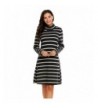 ELESOL Turtleneck Sweater Stripes Pullover