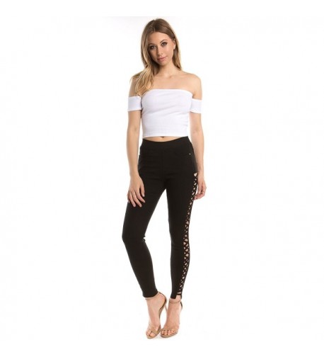 Trinity Jeans Embellished Leggings Black_Crisscross