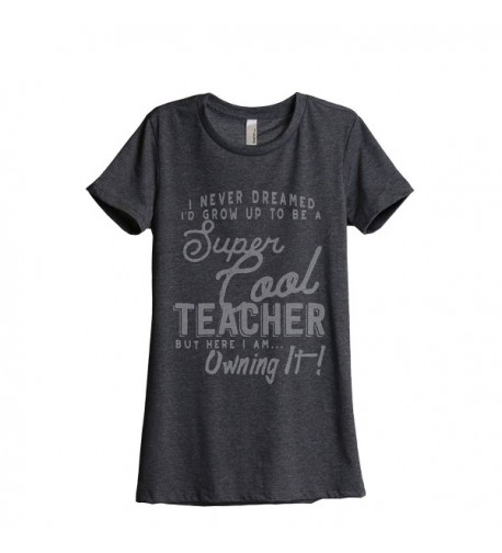 Teacher Fashion Relaxed T Shirt Charcoal