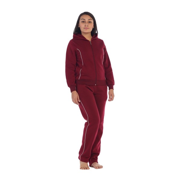 UNIK Women Fleece Sweatsuit Burgundy