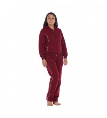 UNIK Women Fleece Sweatsuit Burgundy