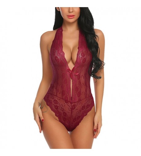 ADOME Lingerie Bodysuits Halter Babydoll