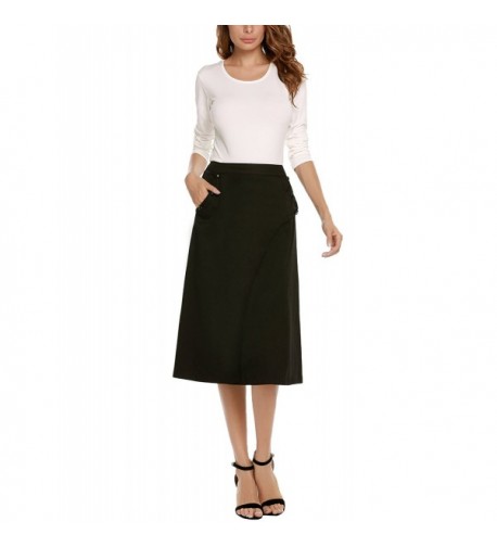 Chigant Womens Office Flared Skirts