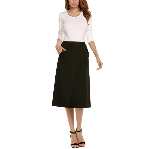 Chigant Womens Office Flared Skirts