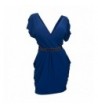 eVogues V Neck Bodice Dress Royal
