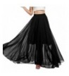 Zeagoo Contrast Double Chiffon Pleated