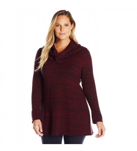 Heather Womens Marled Tunic Claret