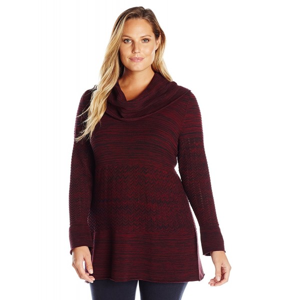 Heather Womens Marled Tunic Claret