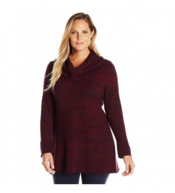 Heather Womens Marled Tunic Claret