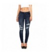 Wax Womens Juniors Distressed Skinnys