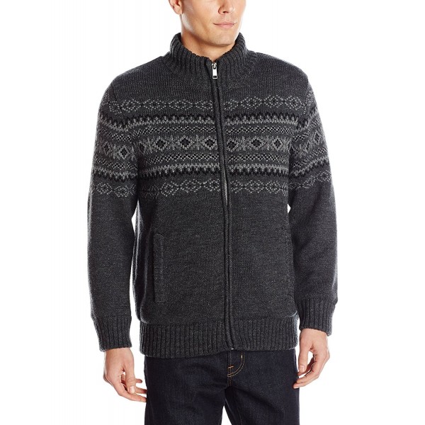 Men's Full Zip W Sherpa - Charcoal Heather - CL1264C1K6R