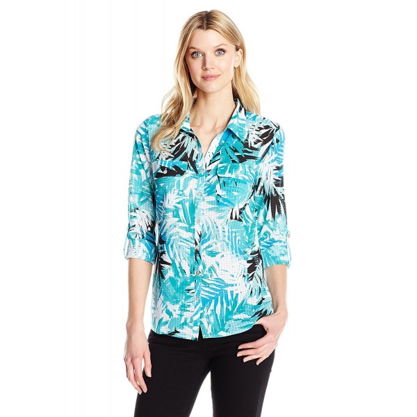 Notations Womens Printed Utility Palmspring