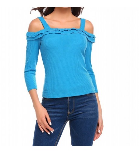 Bulges Womens Shoulder Knitted Sweater