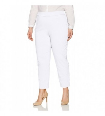 Women's Petite Proportioned Short Allure Slim Pant - White - CO17YL7GCAY