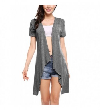 Meaneor Asymmetrical Sleeve Lightweight Cardigan