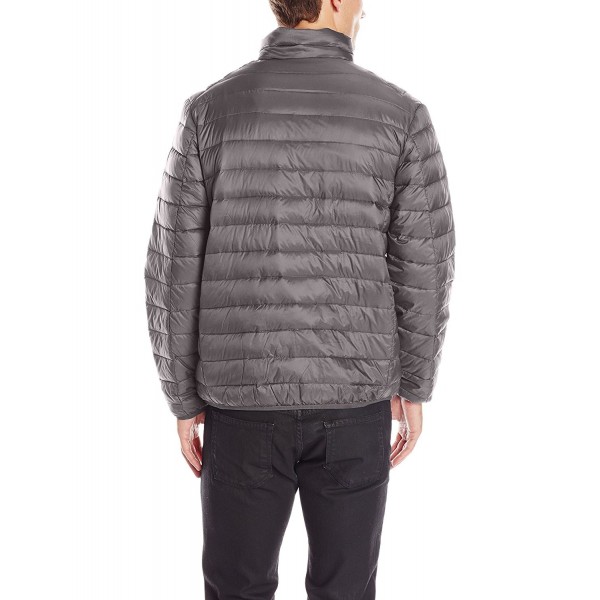Men's Packable Down Puffer Jacket With Shoulder Stitching - Graphite ...