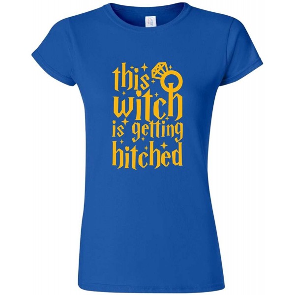 This Witch Is Getting Hitched Funny Married Engaged Wedding T Shirt Ladies C2186ilcwlq