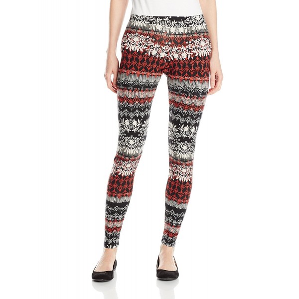 Angie Juniors Floral Striped Leggings