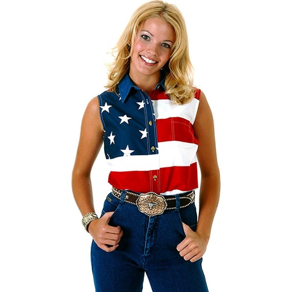 Roper Womens Sleeveless American Patriotic