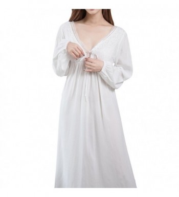 Asherbaby Womens Vintage Nightgown Sleepwear