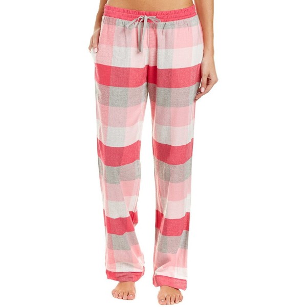 Womens Flannel Plaid Pajama Pants - Desert Rose Plaid - CC12NZ9C75L