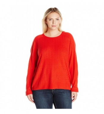 Sag Harbor Cable Front Pullover Cashmerlon