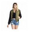 ToBeInStyle Womens Contrast Bomber Jacket
