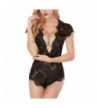 NINGMI Lingerie Eyelash Babydoll Bodysuit