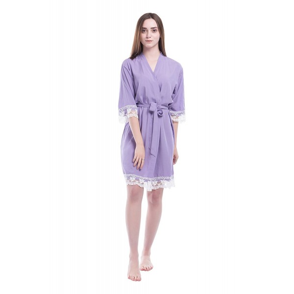 Joonbo Womens Cotton Nightgown Light Purle