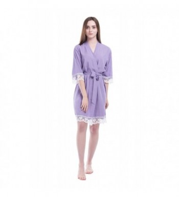 Joonbo Womens Cotton Nightgown Light Purle